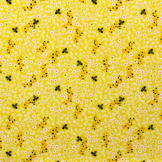 Camelot Fabrics Beeyoutiful Sunshine Ditzy Floral Cotton Fabric